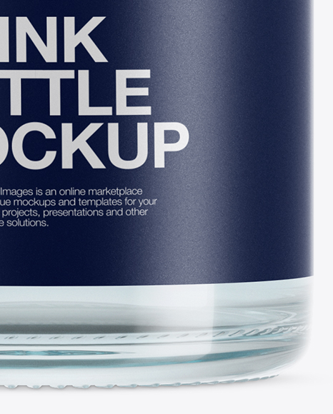 Clear Glass Water Bottle Mockup PSD #1