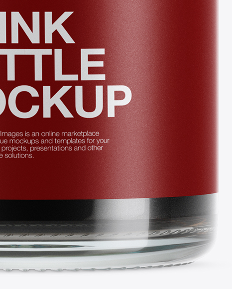 Clear Glass Dark Drink Bottle Mockup PSD #1