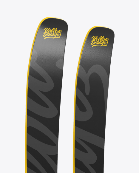 Ski Mockup - Half Side View