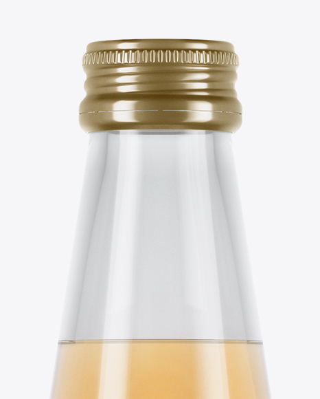 Clear Glass Orange Drink Bottle Mockup PSD #2