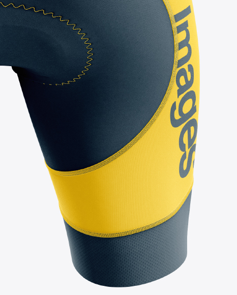 Men’s Cycling Bib Shorts mockup (Back View) PSD #4