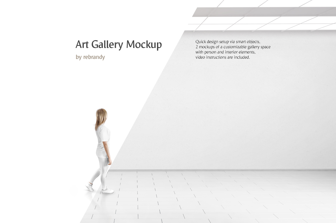 Download Art Gallery Wall Mockup Free Yellow Images