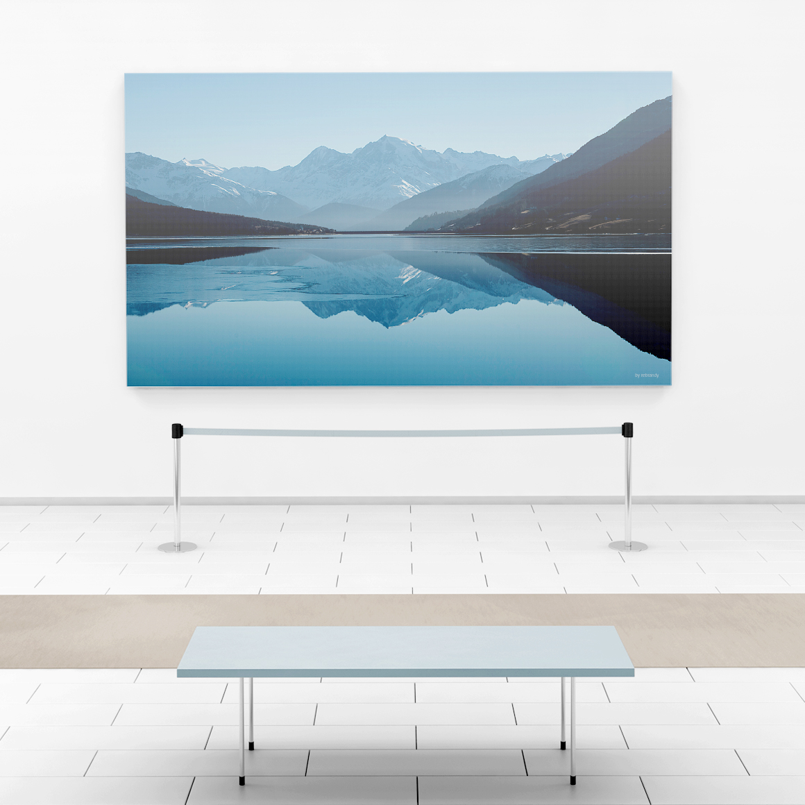 Download Art Gallery Mockup in Indoor Advertising Mockups on Yellow Images Creative Store