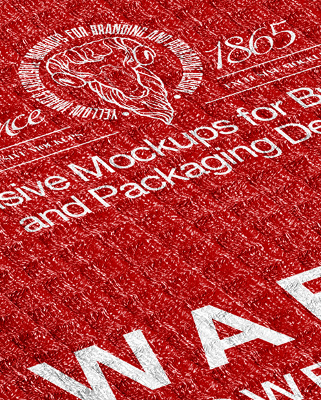 Folded Waffle Towel Mockup   Half Side View PSD #1