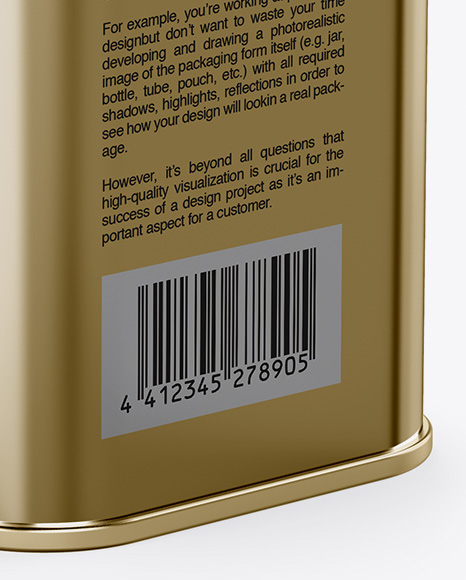 Download Metallic Oil Tin Can Mockup Half Side View In Can Mockups On Yellow Images Object Mockups Yellowimages Mockups