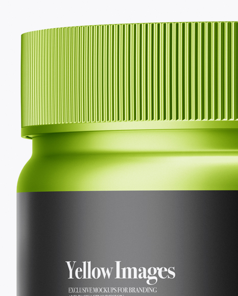 Metallic Plastic Jar Mockup PSD #2