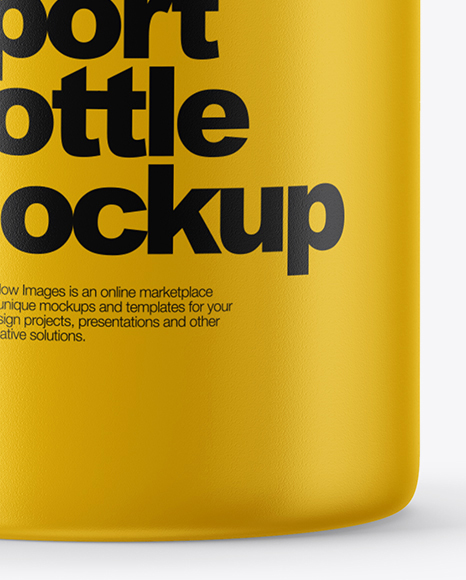 Download Matte Sport Bottle Mockup in Bottle Mockups on Yellow ...