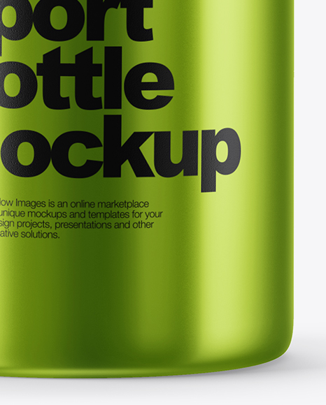 Metallic Sport Bottle Mockup PSD #1