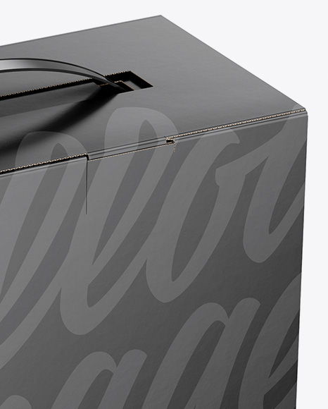 Download Bag In A Paper Box With Dispenser Mockup - Half Side View ...