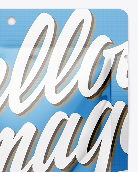 Glossy Pouch Mockup PSD #2