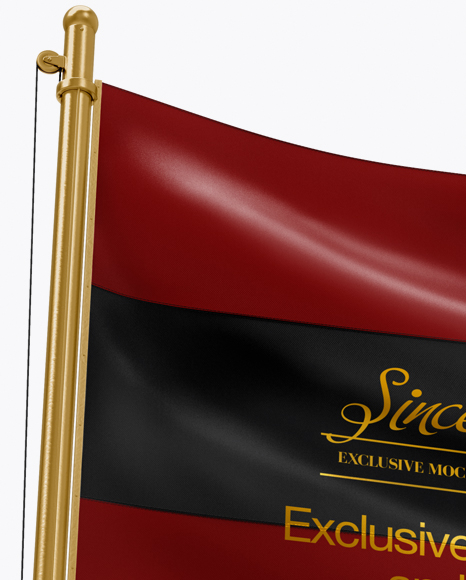 Flag Mockup   Front View PSD #3