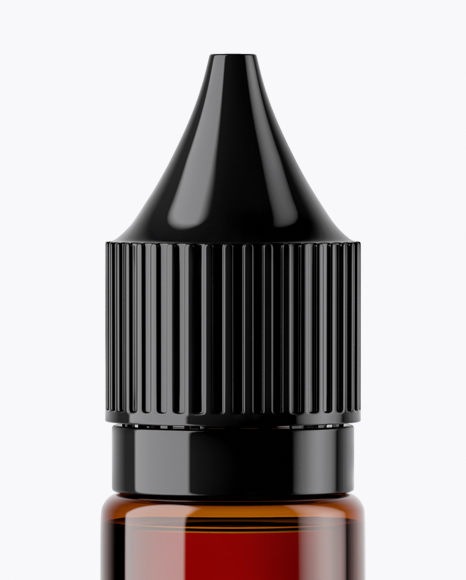 Amber Glass Dropper Bottle Mockup