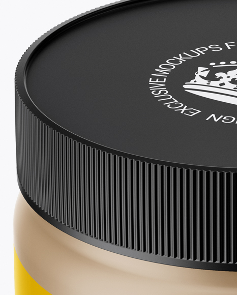 Matte Plastic Jar Mockup (High Angle Shot) PSD #2