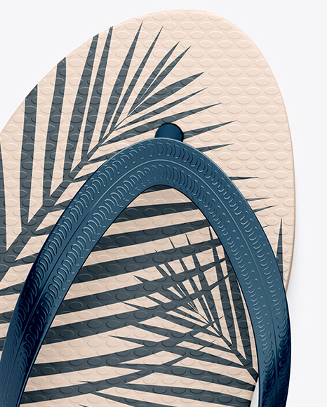 Download Flip Flops Mockup - Top View in Apparel Mockups on Yellow ...