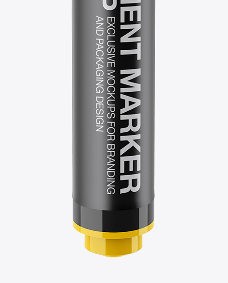 Glossy Permanent Marker Mockup   Front View PSD #1