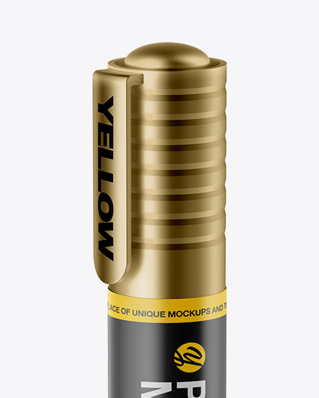 Metallic Permanent Marker Mockup   Front View PSD #2