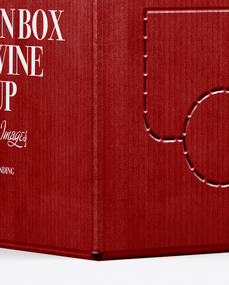 Carton Box With Wine Mockup   Half Side View PSD #1