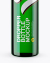 Green Glass Dropper Bottle Mockup