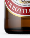 330ml Amber Bottle With Beer Mockup