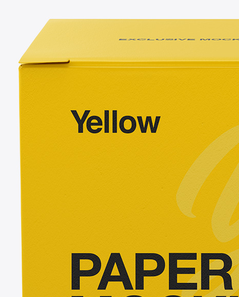Paper Box Mockup   Front View PSD #2