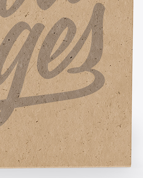 Kraft Box Mockup   Front View PSD #1