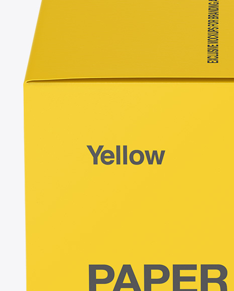 Paper Box Mockup   Side View (High Angle Shot) PSD #2