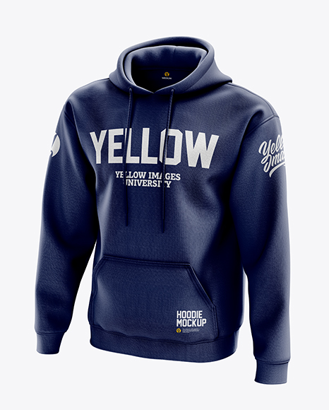 Men's Heavyweight Hoodie mockup (Half Side View) in ...