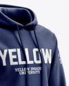 Men’s Heavyweight Hoodie mockup (Right Half Side View)