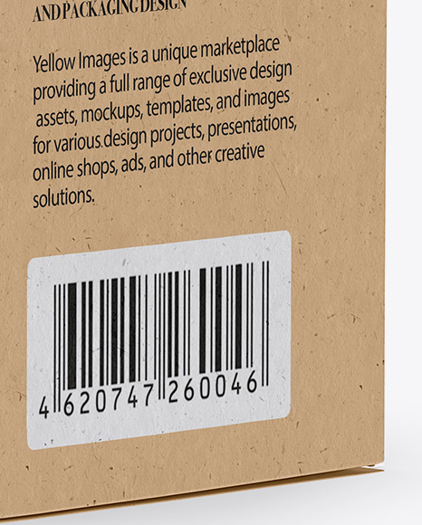 Download Kraft Box Mockup Half Side View High Angle Shot In Box Mockups On Yellow Images Object Mockups