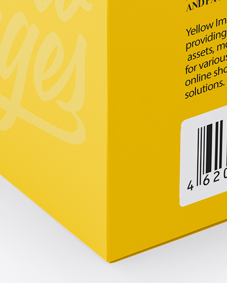 Paper Box Mockup   Half Side View (High Angle Shot) PSD #1