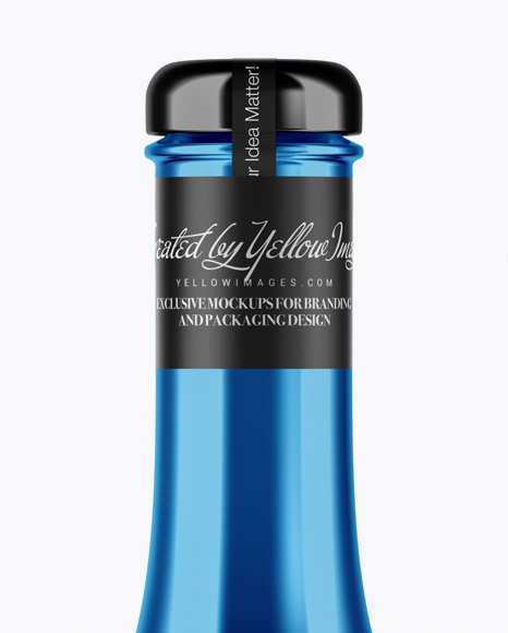 Metallic Drink Bottle Mockup PSD #2