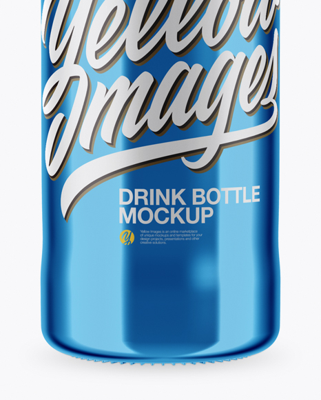 Metallic Drink Bottle Mockup PSD #1
