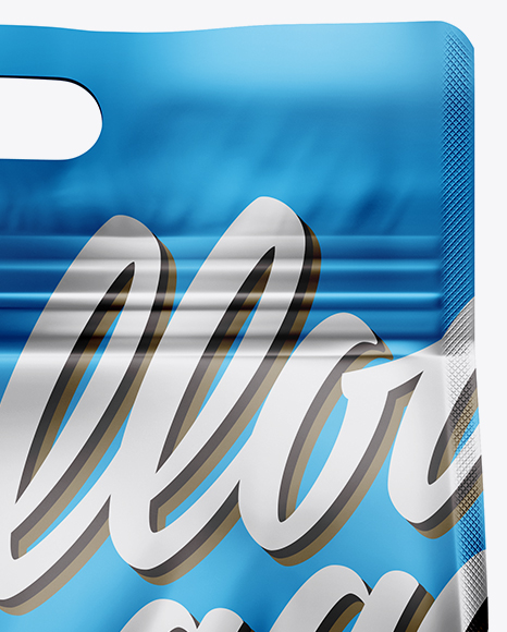Matte Metallic Stand up Food Bag Mockup PSD #1