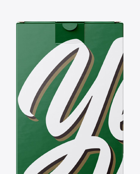 Glossy Box Mockup   Front View PSD #2