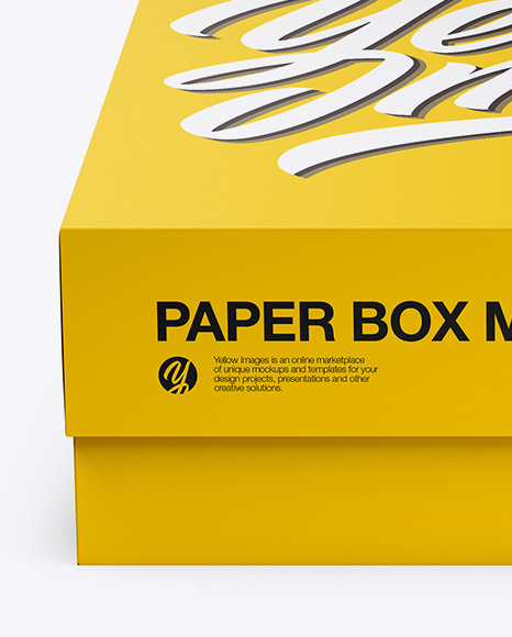 Download Square Paper Box Mockup Front View High Angle Shot In Box Mockups On Yellow Images Object Mockups Yellowimages Mockups