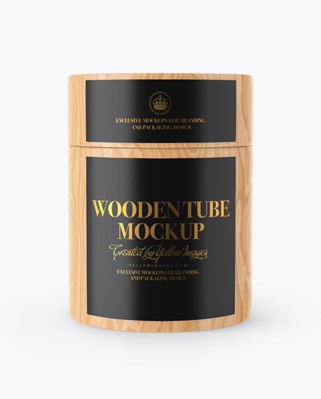 Wooden Tube Mockup Front View In Free Mockups On Yellow Images Object Mockups