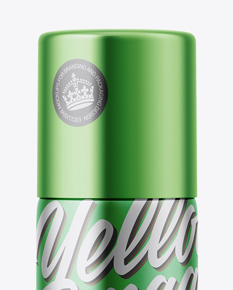 Metallic Spray Bottle Mockup PSD #2