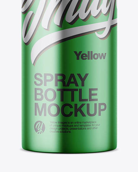 Metallic Spray Bottle Mockup PSD #1