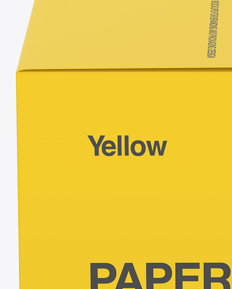 Paper Box Mockup   Side View (High Angle Shot) PSD #2