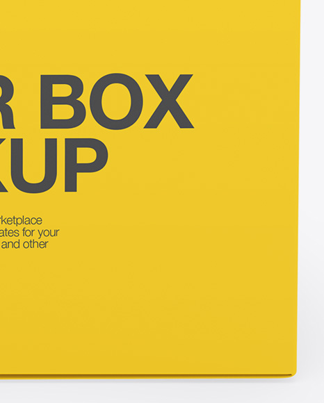 Paper Box Mockup   Side View (High Angle Shot) PSD #1