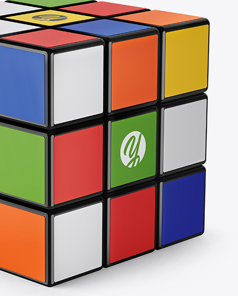 Download Rubik S Cube Mockup In Stationery Mockups On Yellow Images Object Mockups