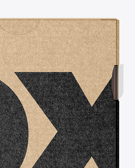 Kraft Paper Box Mockup PSD #2