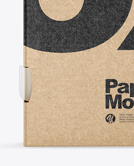 Kraft Paper Box Mockup PSD #1