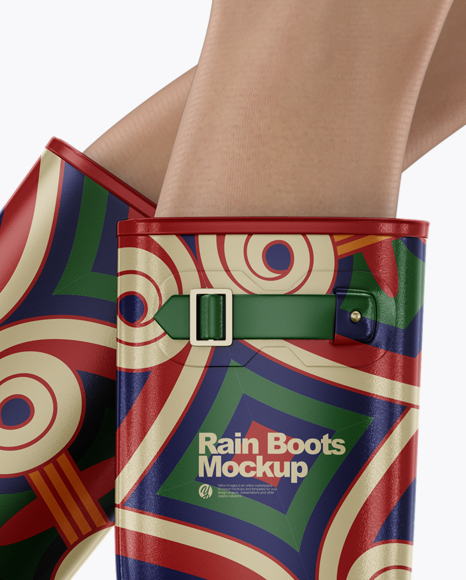 Download Rain Boots Mockup in Apparel Mockups on Yellow Images ...