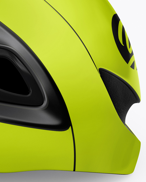 Cycling Helmet Mockup Side View In Apparel Mockups On Yellow Images Object Mockups