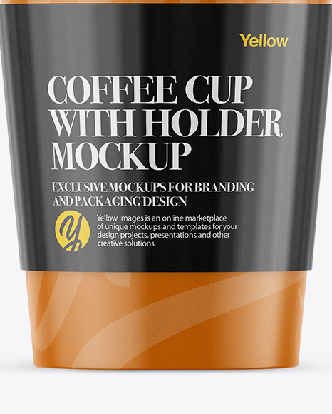 Download Glossy Coffee Cup Holder Psd Mockup Yellowimages