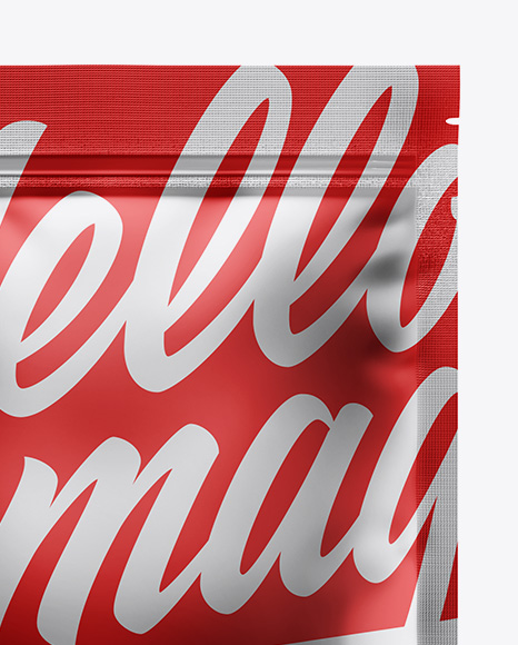 Metallic Stand-Up Pouch Mockup - Front View Metallic Stand-Up Pouch Mockup - Front View
