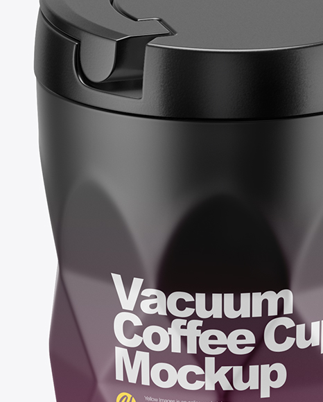 420ml Matte Vacuum Coffee Cup Mockup (High Angle Shot) PSD #2