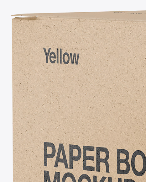 Kraft Box Mockup   Half Side View PSD #3