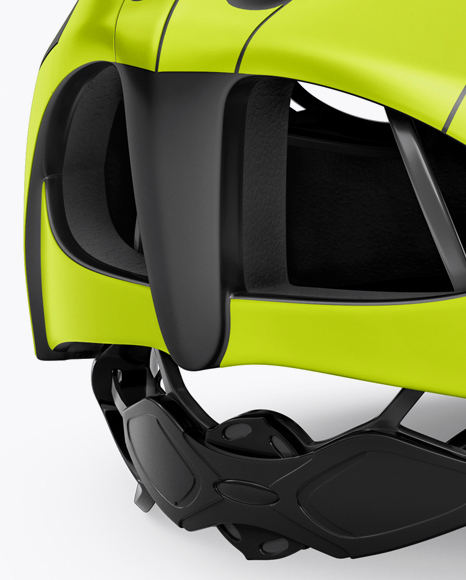 Cycling Helmet Mockup Back Half Side View In Apparel Mockups On Yellow Images Object Mockups